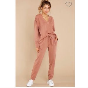 Soft Mauve Pink Joggers size S